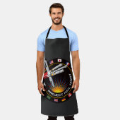 Space Mission Patch エプロン (着用した状態)