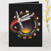 Space Mission Patch カード (黄色い花)