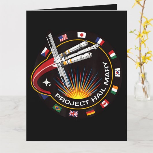 Space Mission Patch カード (黄色い花)