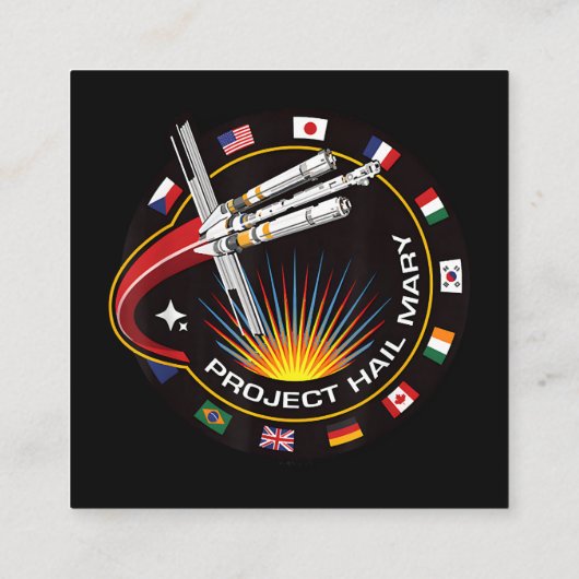 Space Mission Patch スクエア名刺 (裏面)