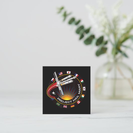 Space Mission Patch スクエア名刺 (スタンド正面)