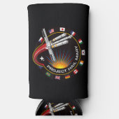 Space Mission Patch スリム缶クーラー (正面)