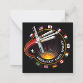 Space Mission Patch ノートカード (裏面)