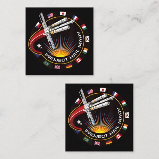 Space Mission Patch ノートカード (正面/裏面)