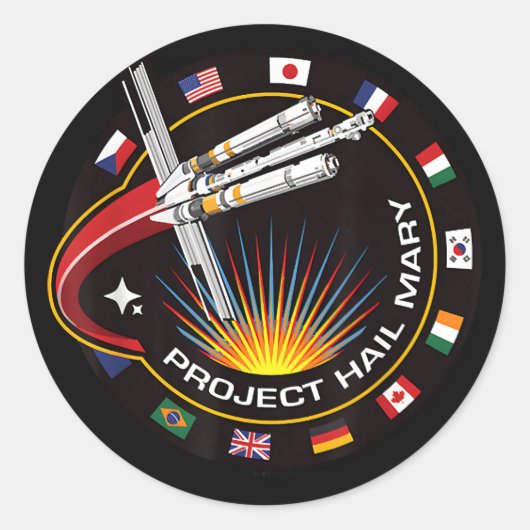 Space Mission Patch ラウンドシール (正面)