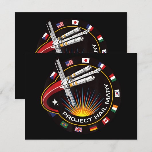 Space Mission Patch 招待状 (正面/裏面)