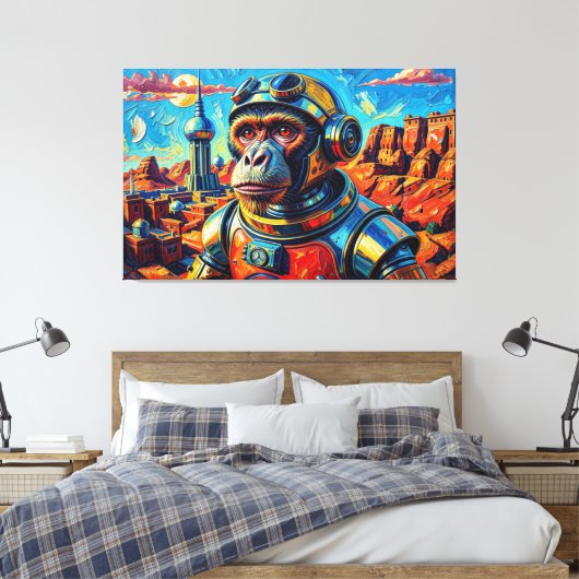 SPACE MONKEY-7 キャンバスプリント (インサイチュ (寝室))