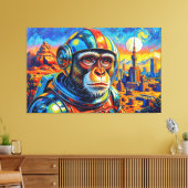 SPACE MONKEY-8 キャンバスプリント (インサイチュ (リビング))