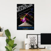 Space Mountain Disneyland Attraction Poster Print ポスター (ホームオフィス)
