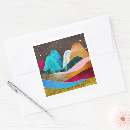 Space Mountains スクエアシール (封筒)