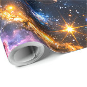 Space nebula and planets premium wrapping paper ラッピングペーパー (ロールコーナー)