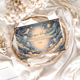 Space Ocean Whales Baby Shower Diapper Raffle エンクロージャーカード