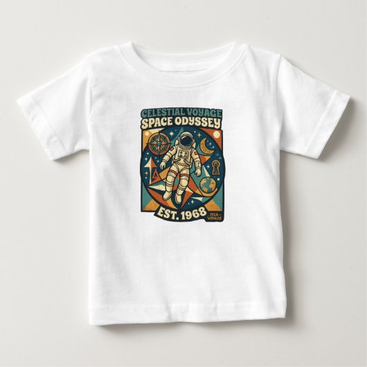 Space Odyssey – Cosmic Adventure for Space Lovers ベビーTシャツ (正面)