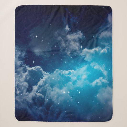 Space of night sky with cloud and starssky,night,b シェルパブランケット (正面)