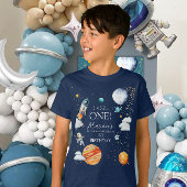 Space ONE 1st Birthday Rocket Kids Tシャツ