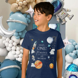 Space ONE 1st Birthday Rocket Kids Tシャツ