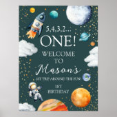 Space One Birthday Welcome Poster ポスター (正面)