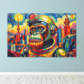 SPACE ORANGUTAN -4 キャンバスプリント (インサイチュ (ウッドフロア))