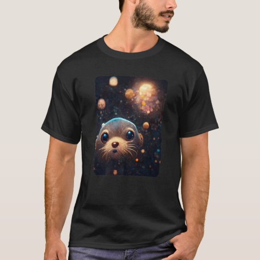 Space Otter   Cosmic Otter Pajamas Otter Space Tシャツ (正面)