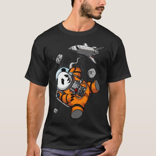 Space Panda Astronaut Tシャツ (正面)