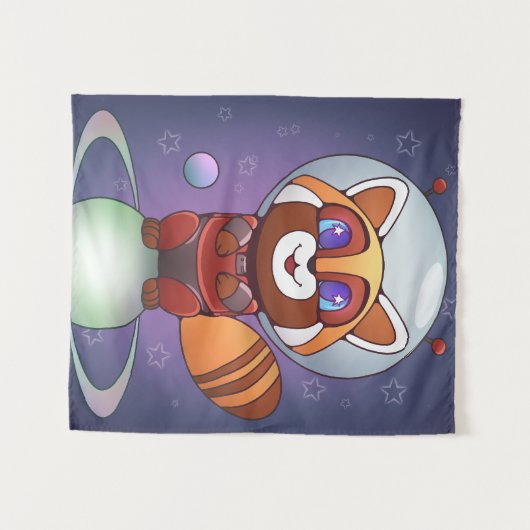 Space Panda Chippy! タペストリー (正面(横))
