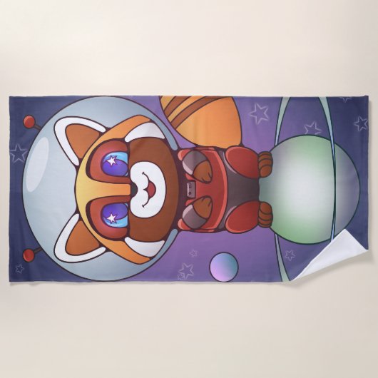 Space Panda Chippy! ビーチタオル (正面)