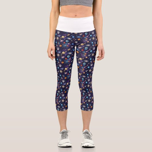 Space Pattern  カプリレギンス (正面)