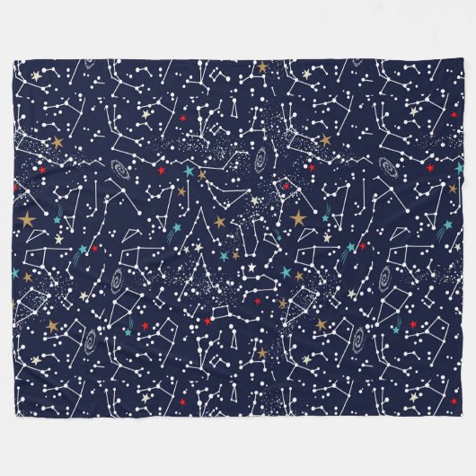 Space Pattern Fleece Blanket フリースブランケット (正面(横))
