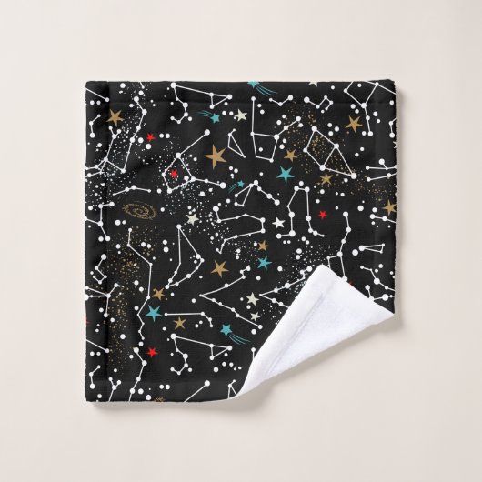 Space Pattern Towel バスタオルセット (ウォッシュタオル)
