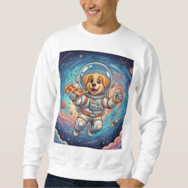 Space Pizza Pawthy Funny Galaxy Cat T-Shirt スウェットシャツ