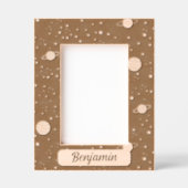 Space Planets and Stars Name レーザー彫刻フレーム (正面)