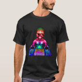 Space Psychedelic Rave Alien DJ Techno House Music Tシャツ (正面)