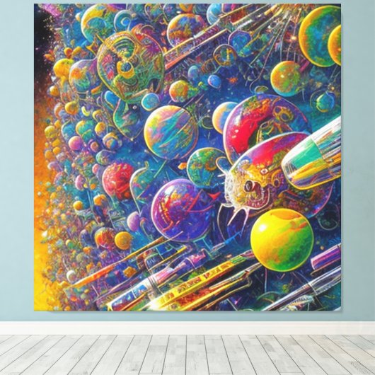 Space Race canvas print キャンバスプリント (インサイチュ (ウッドフロア))