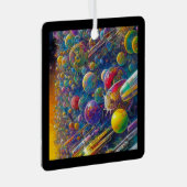 Space Race square metal ornament メタルオーナメント (正面右)