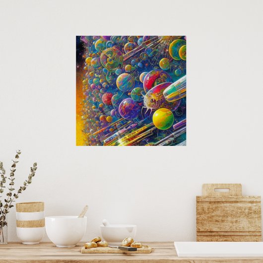 Space Race value matte poster ポスター (キッチン)