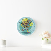 Space Rage Rally Pickleball ラウンド壁時計 (ホーム)