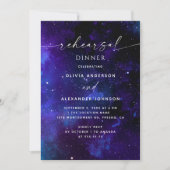 Space Rehearsal Dinner | Galaxy Celestial Wedding 招待状 (正面)