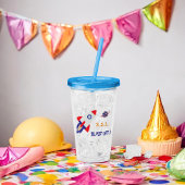 Space Rocket Blast Off Kids Astronaut アクリルタンブラー