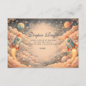 Space Rocket Clouds Diapper Raffle エンクロージャーカード (正面)