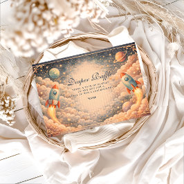 Space Rocket Clouds Diapper Raffle エンクロージャーカード