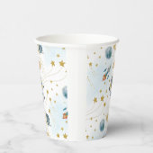 Space Rocket Ship Astronaut Stars Pattern 紙コップ (右)