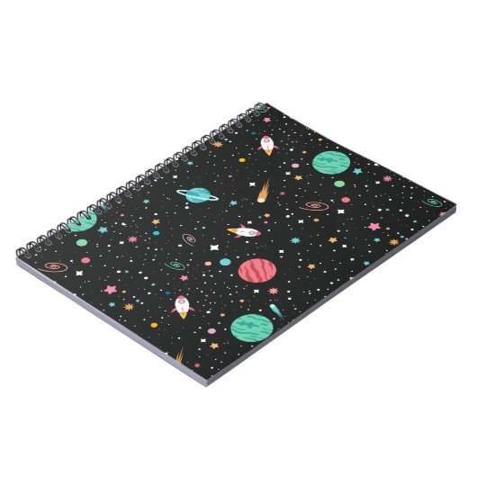 Space Rocket Ships and Planets ノートブック (左側)