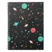 Space Rocket Ships and Planets ノートブック (正面)
