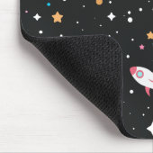 Space Rocket Ships and Stars  マウスパッド (コーナー)