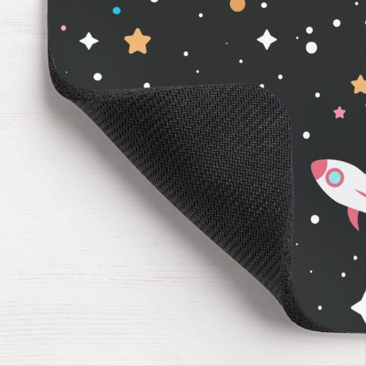 Space Rocket Ships and Stars マウスパッド (コーナー)