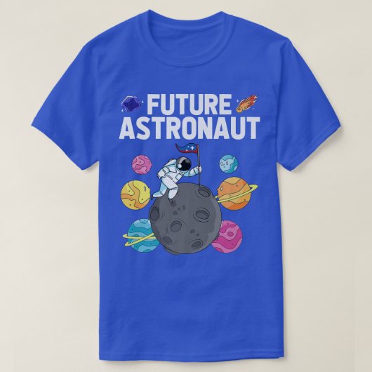 Space Science Galaxy Moon Landing Planets Future A Tシャツ (デザイン正面)