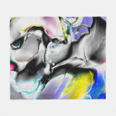 Space. Shiny White Background. Smoke Slate Picture フリースブランケット (正面(横))