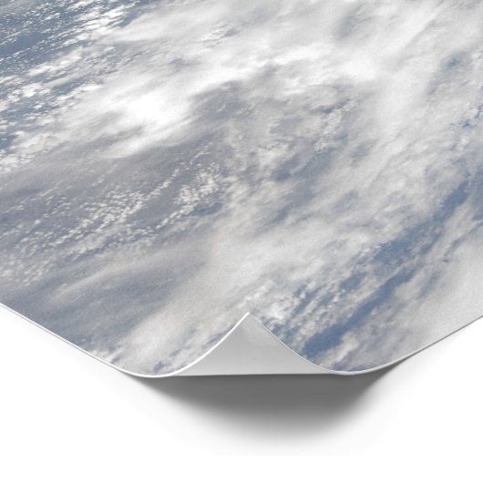 Space Shuttle Atlantis' payload bay backdropped ポスター (角)