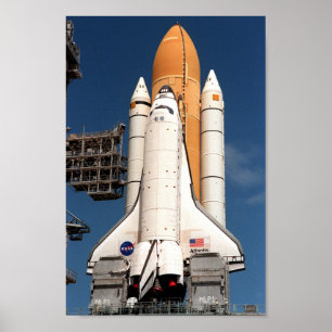 Space Shuttle Atlantis Prepares for Launch ポスター