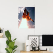 Space Shuttle Columbia Blasts Off ポスター (ホームオフィス)